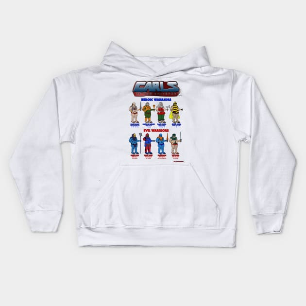 Carls of the Universe, Wave 1 Kids Hoodie by TheDreamComparison